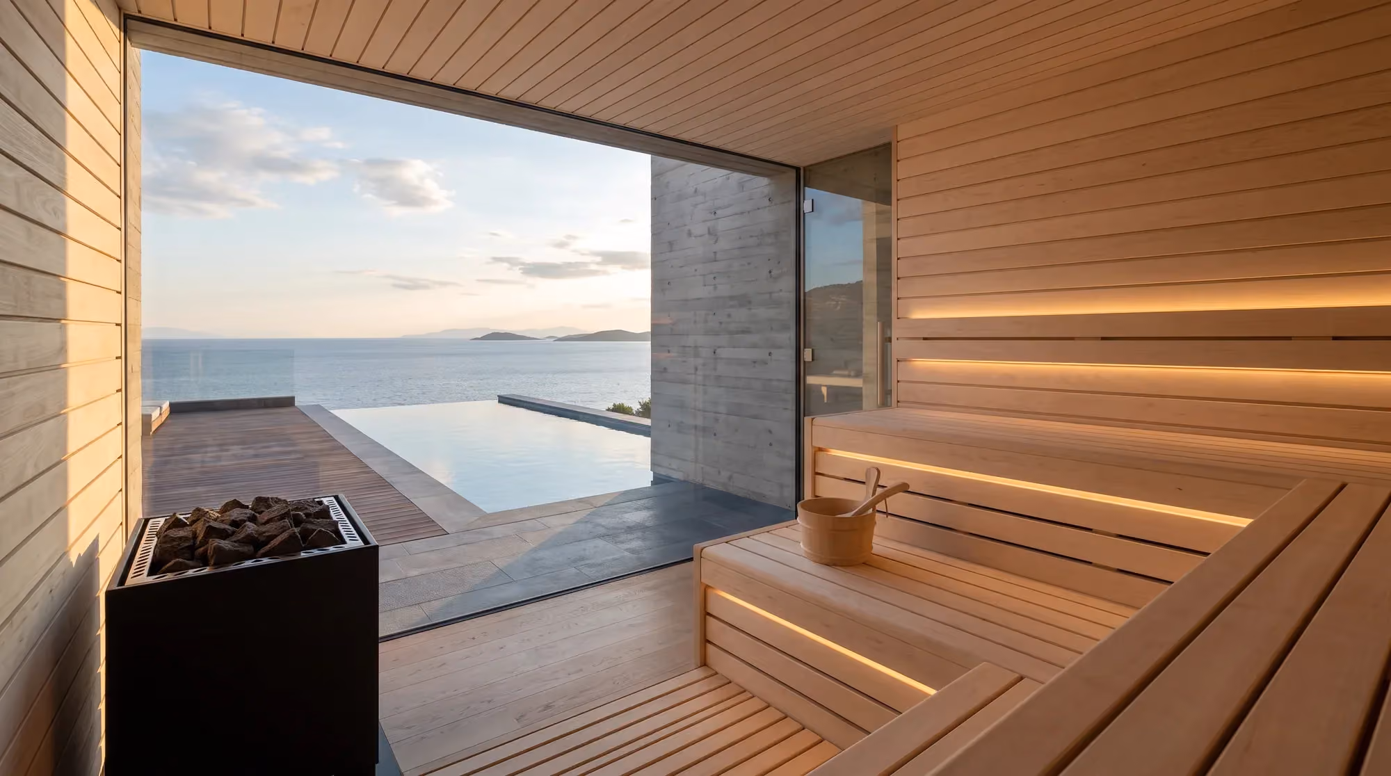 Sauna Yapımı — Çilek Havuz Proje Uygulaması