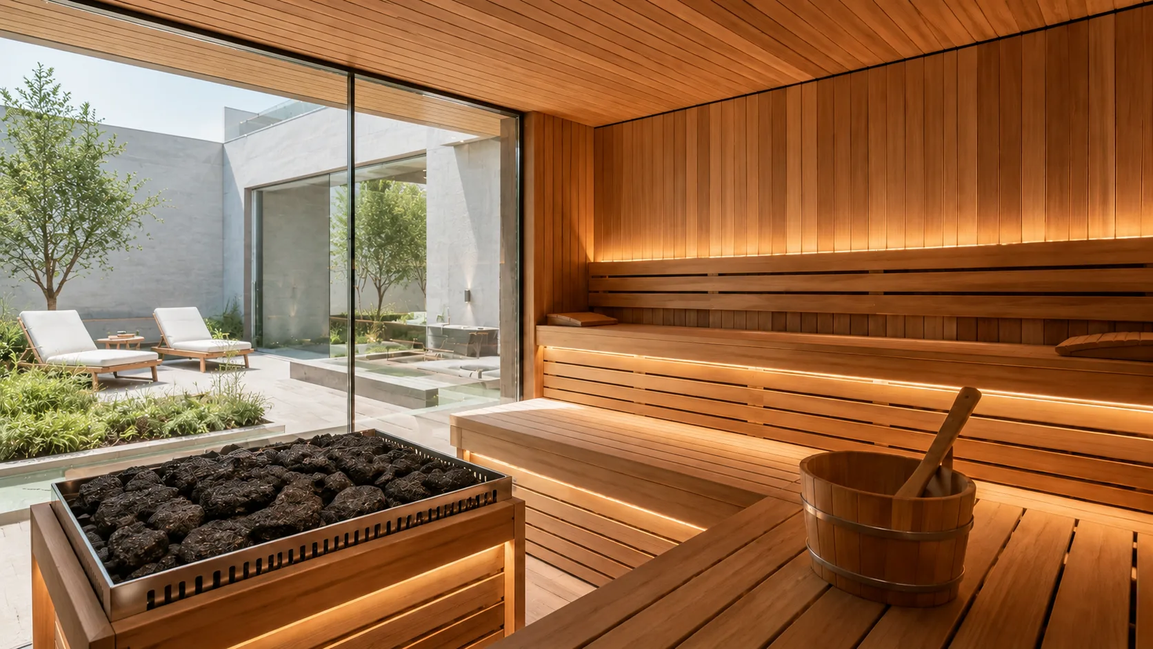 Avluya Açılan Sauna